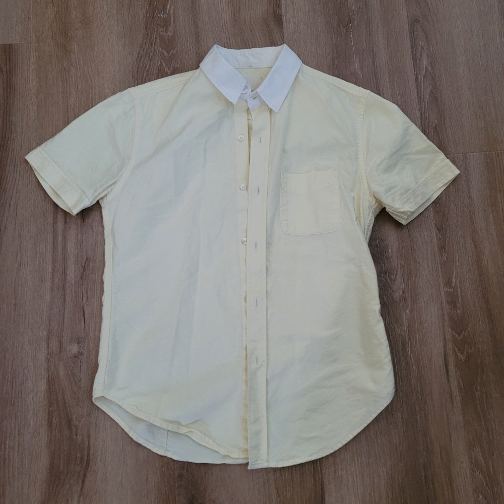Band of Outsiders M Yellow and White Shirt